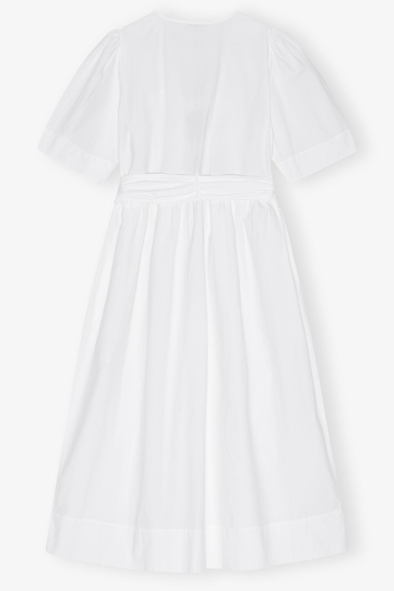 White Stretch Cotton Dress Product Image
