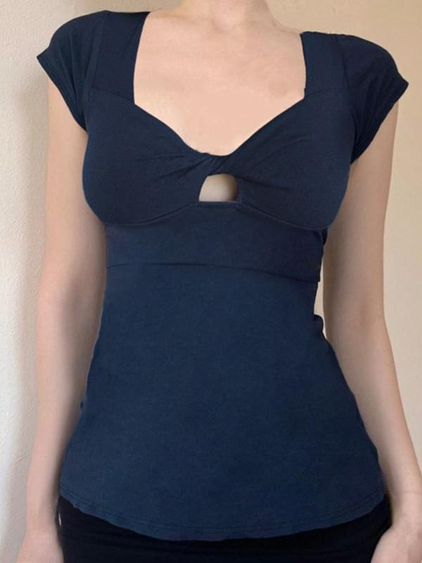 Square Neck Short Sleeve Tee Product Image