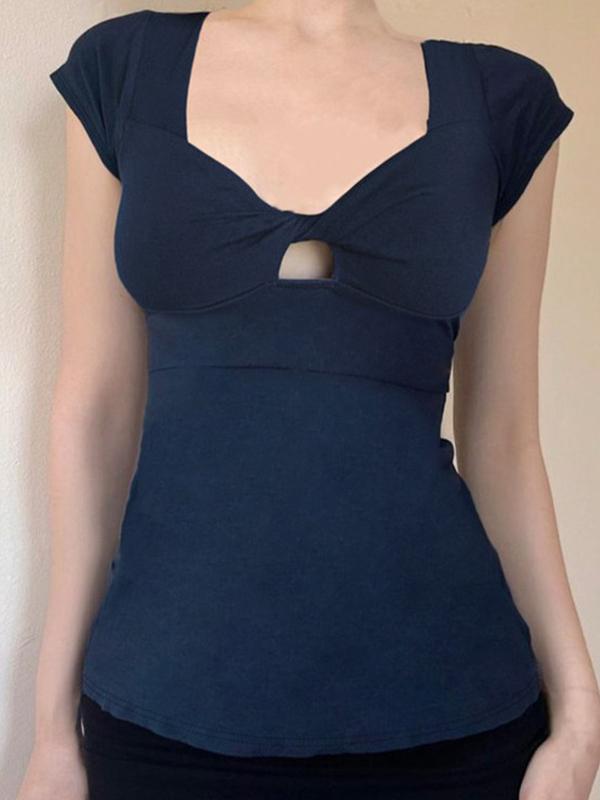 Square Neck Short Sleeve Tee Product Image