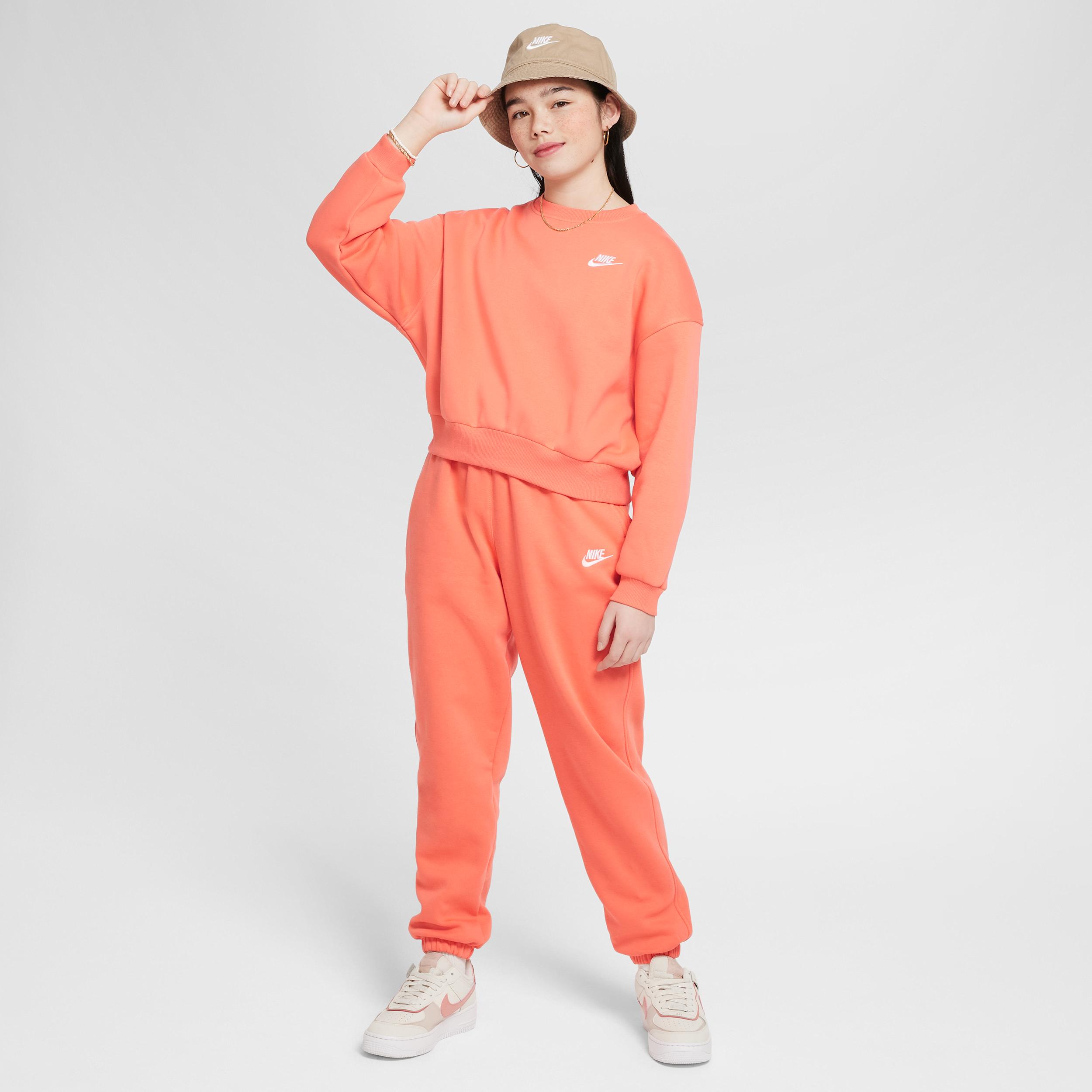 Unisex Nike Sportswear Club Fleece Girls Boxy Crew-Neck Sweatshirt | FZ9244-814 Product Image