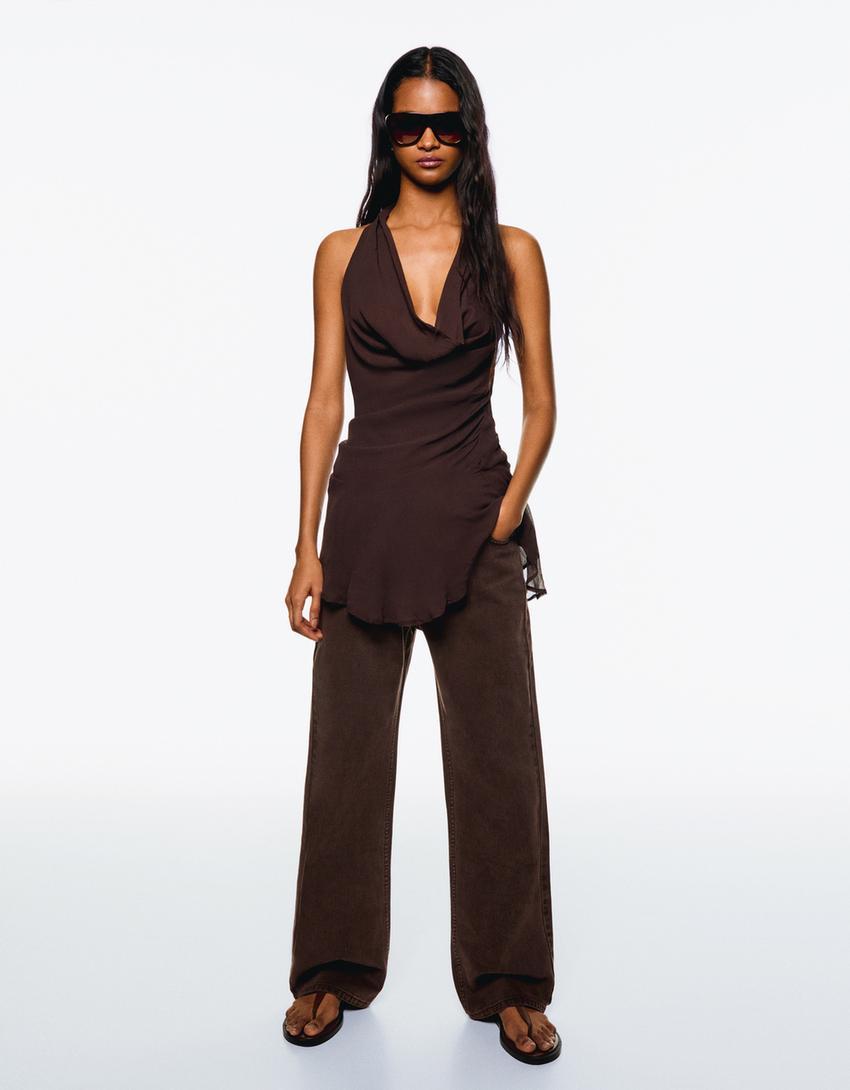 Straight wide-leg jeans Product Image