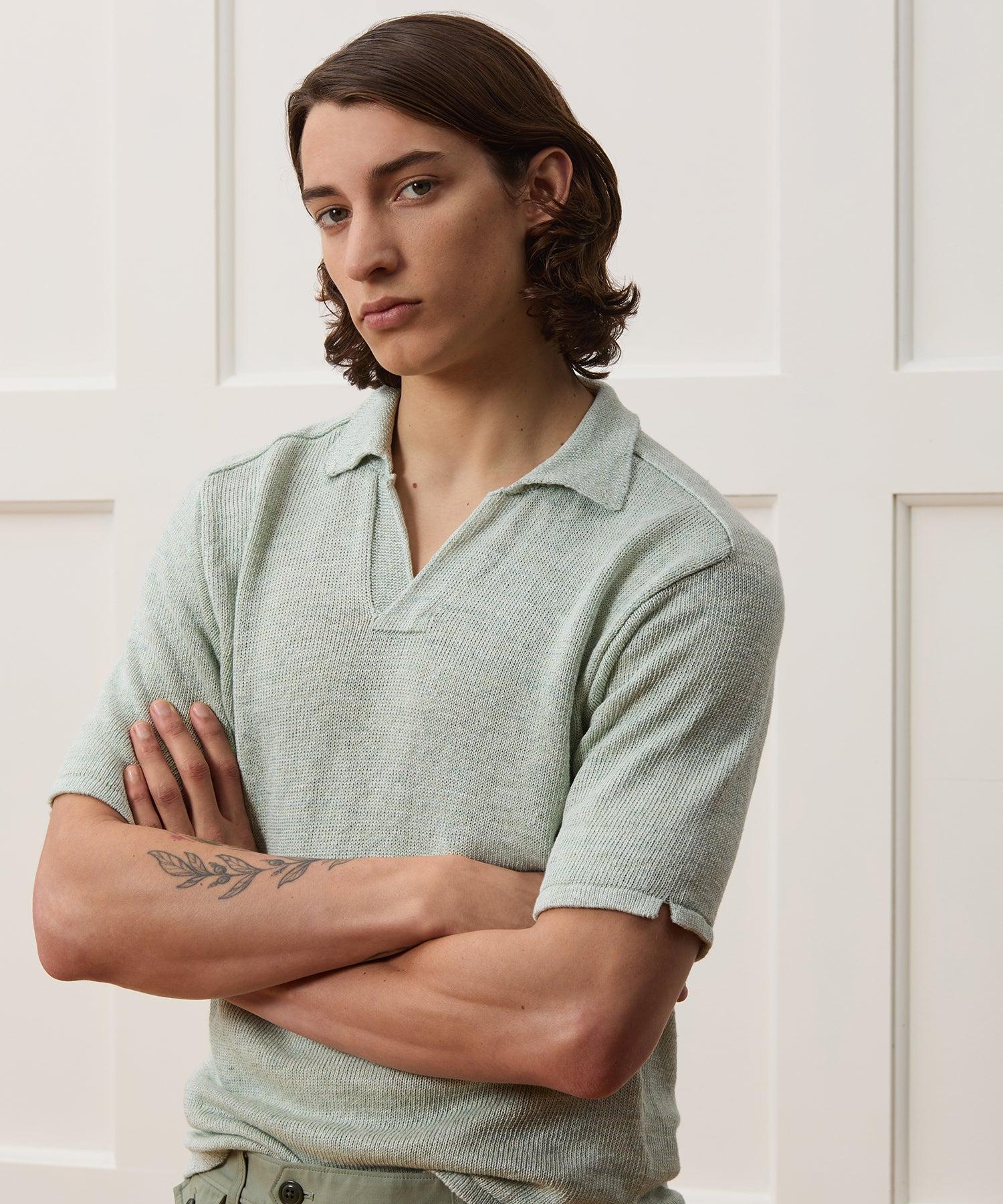 Inis Meáin Washed Linen Polo Product Image