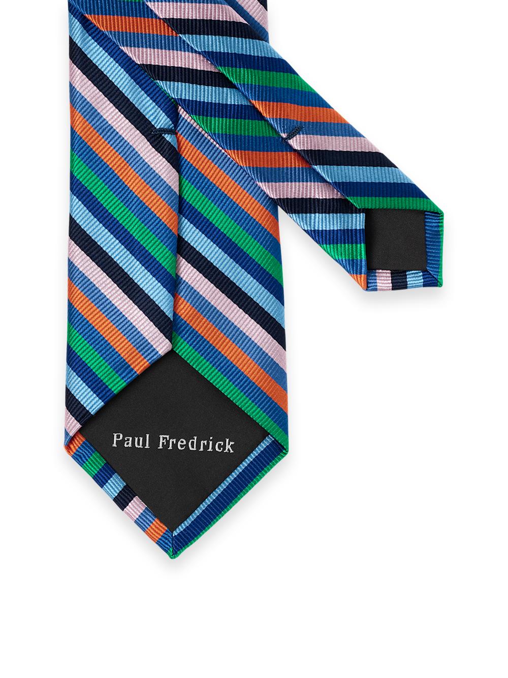 Stripe Woven Silk Tie - Multi Product Image