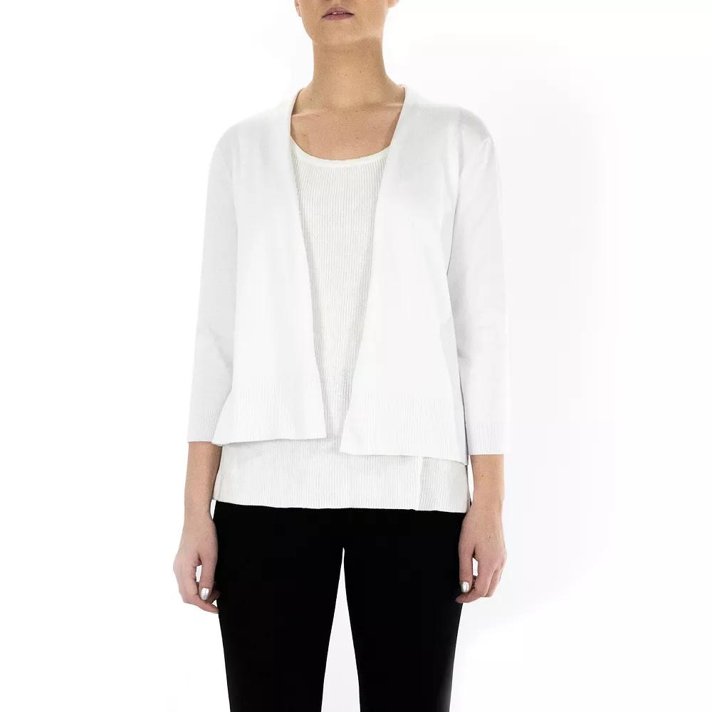 Women's Nina Leonard Classic Open-Front Bolero Cardigan,  Product Image