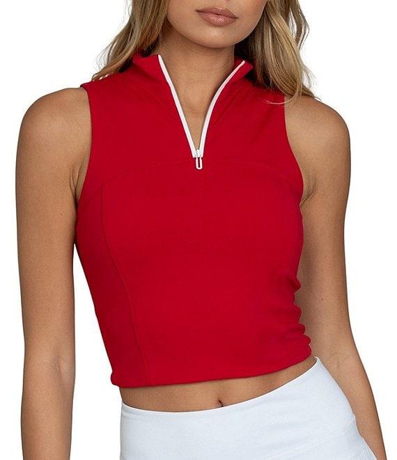GOLD HINGE Day To Night Quarter-Zip Sleeveless Top Product Image