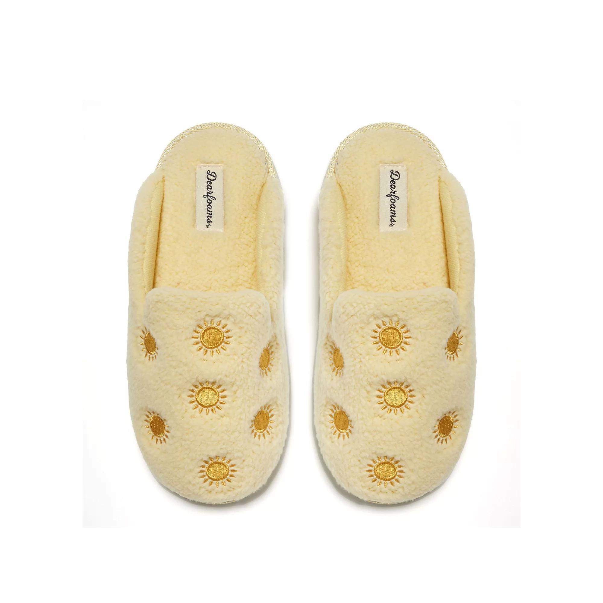 Dearfoams Women's Tab Scuff Slipper, Size: XL Medium, Pink Daisy Product Image