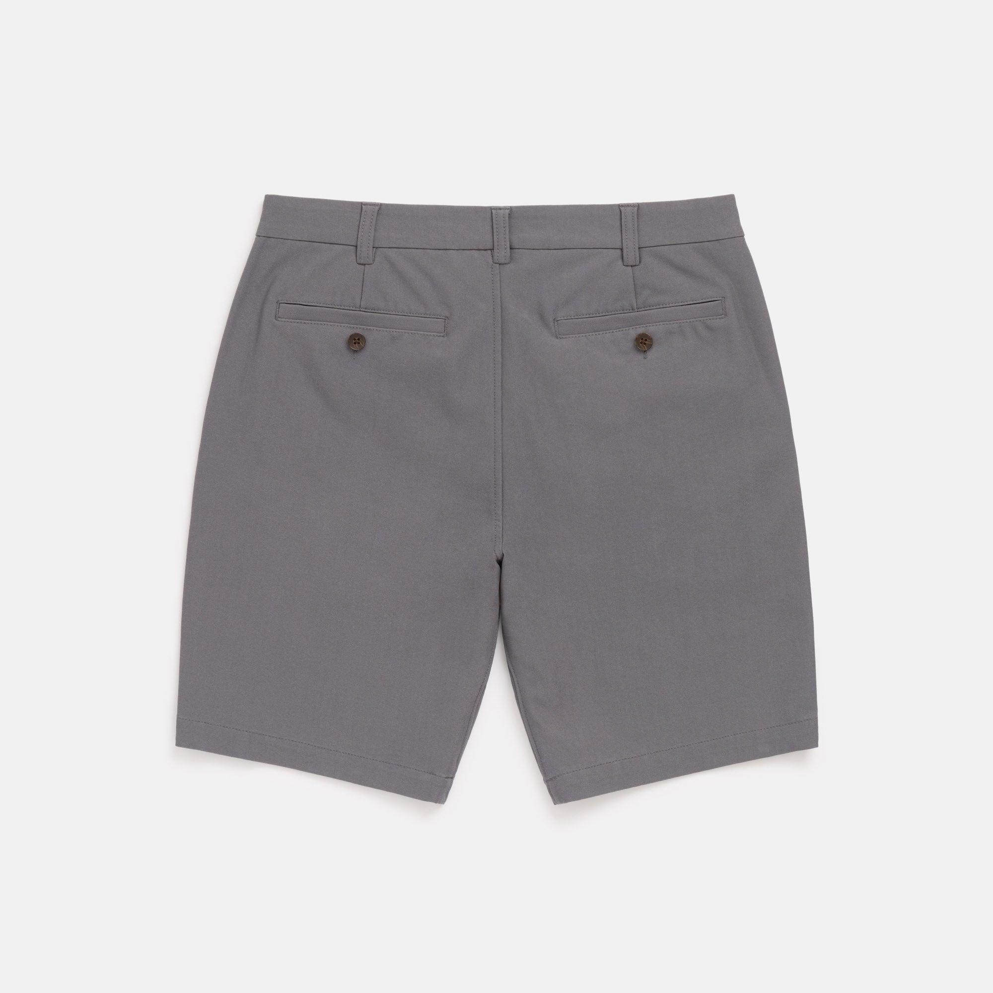 Merino Wool Stretch Canvas Shorts | Walnut Product Image