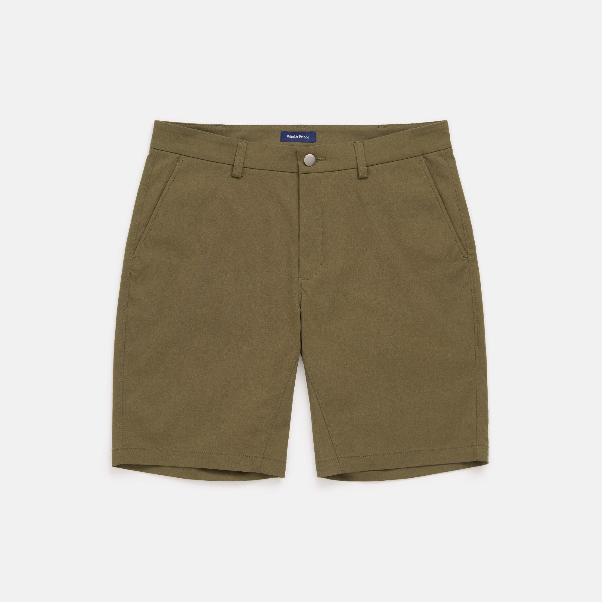 Merino Wool Stretch Tech Shorts | Olive Product Image
