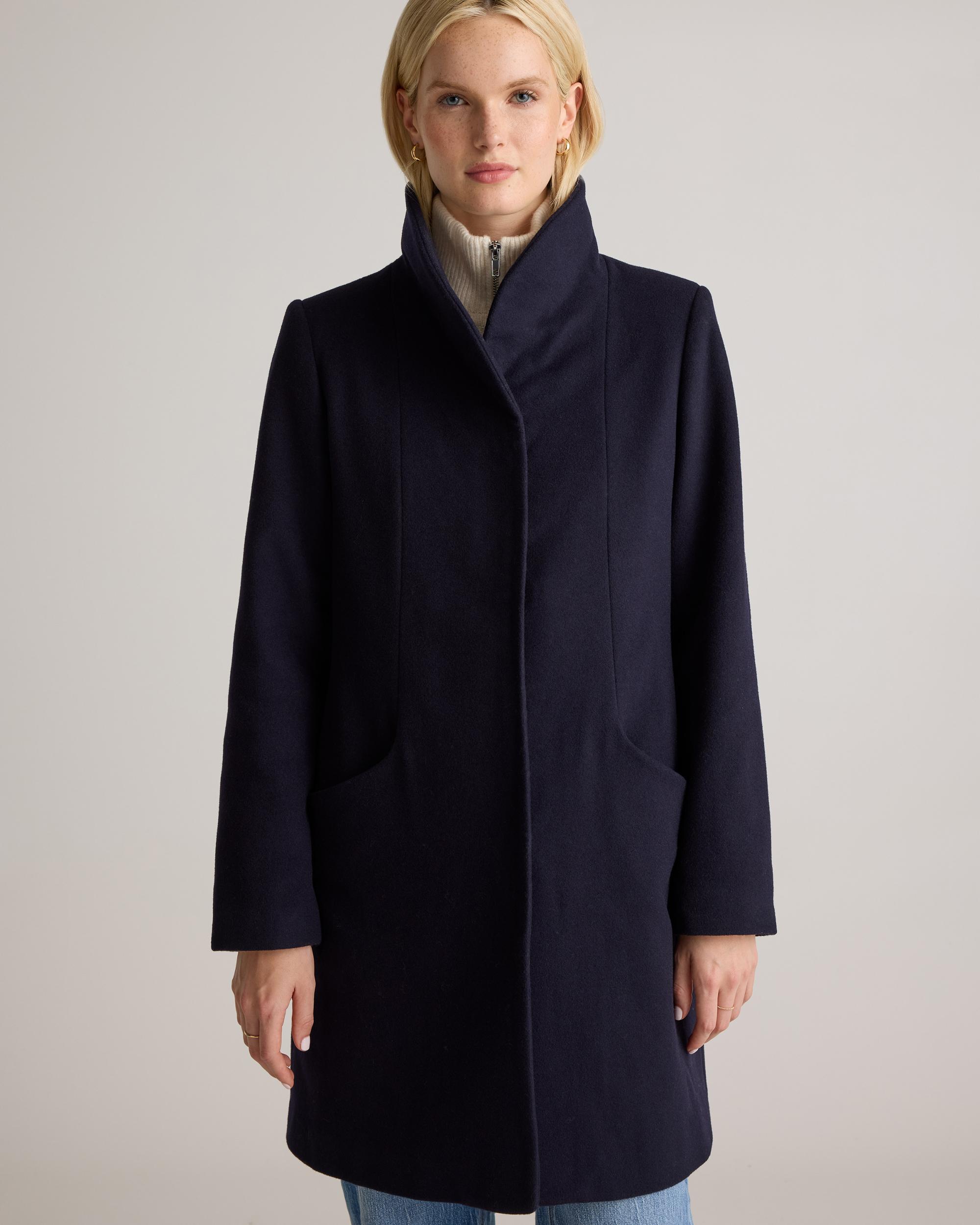 Quince | Women's Italian Wool Cocoon Coat Wool/Nylon Product Image