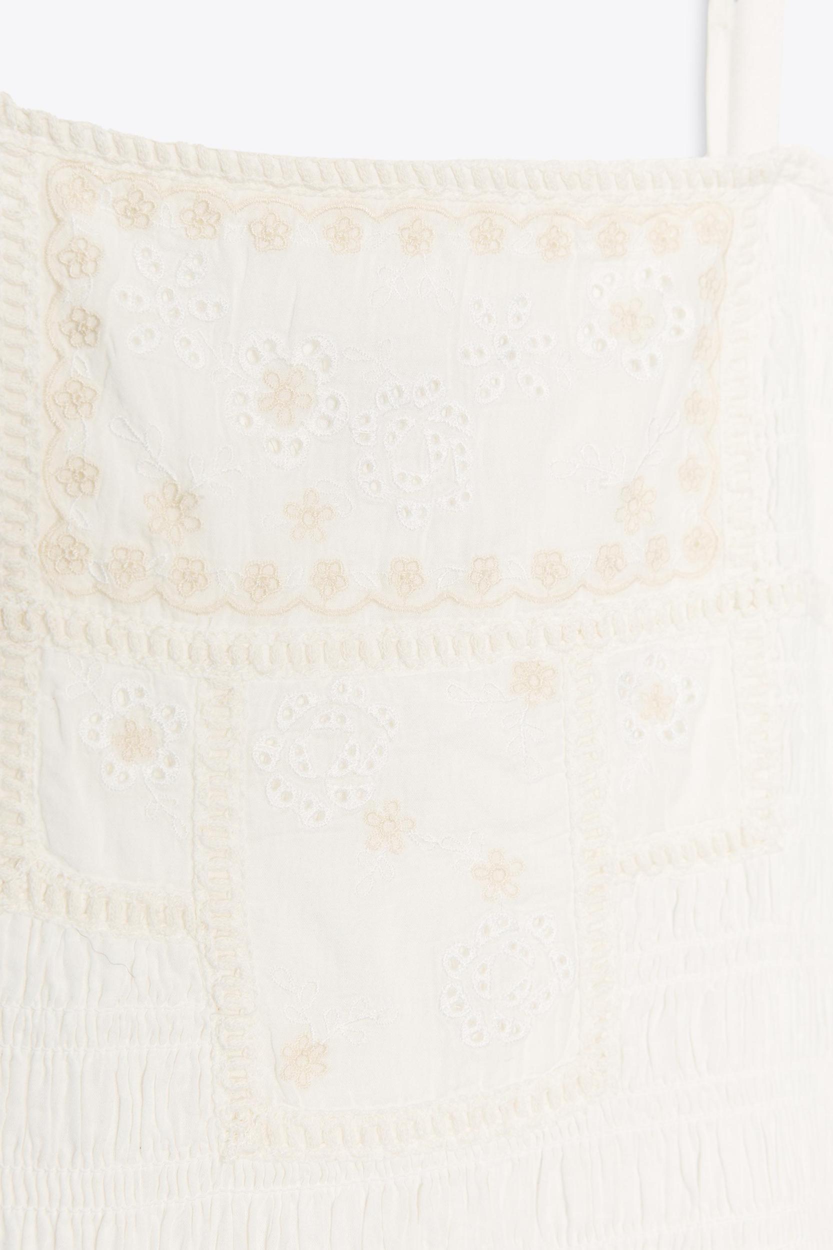 EMBROIDERED FLORAL MIDI DRESS Product Image