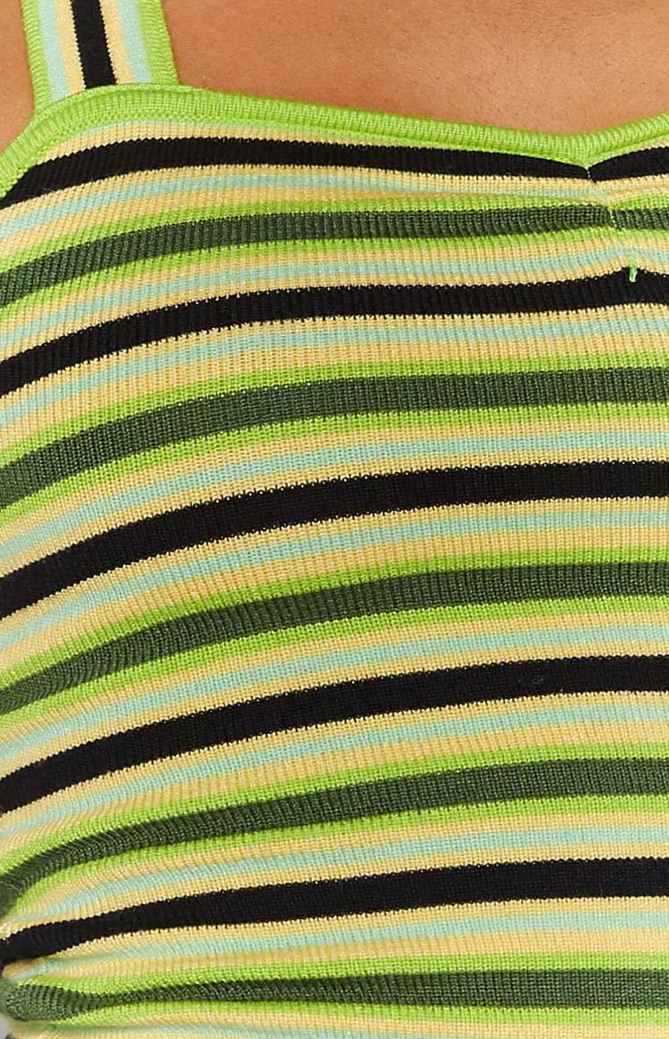 Enforcer Striped Halter Top Yellow Product Image