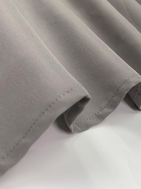 Long Sleeves Loose Solid Color Split-Joint Split-Side Lapel Maxi Dresses Shirt Dress Product Image