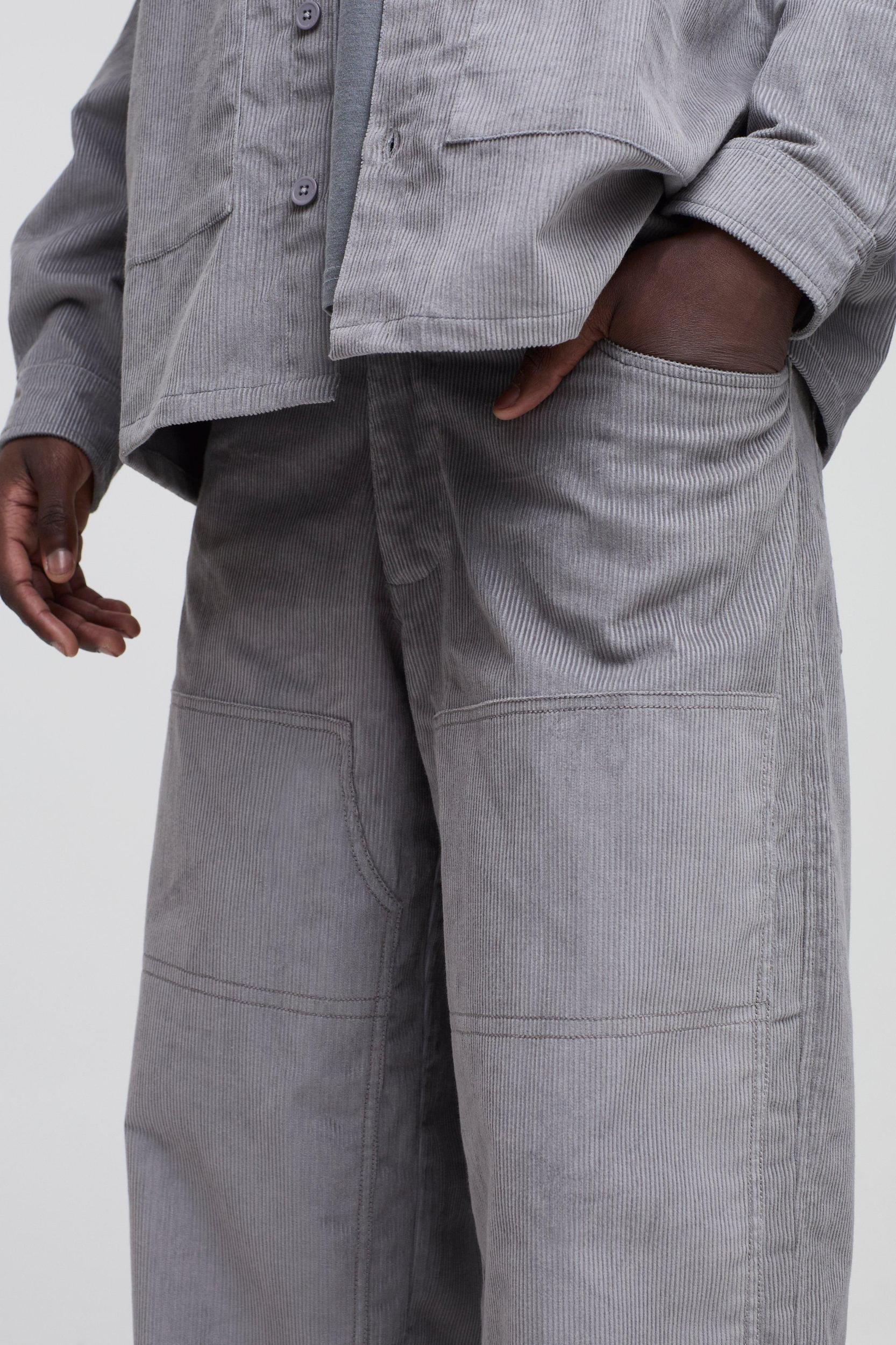 Baggy Carpenter Corduroy Pants | boohooMAN USA Product Image
