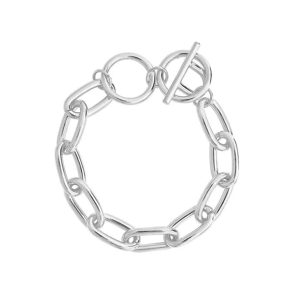 MC Collective Linked Toggle Bracelet, Womens, Silver Tone Product Image