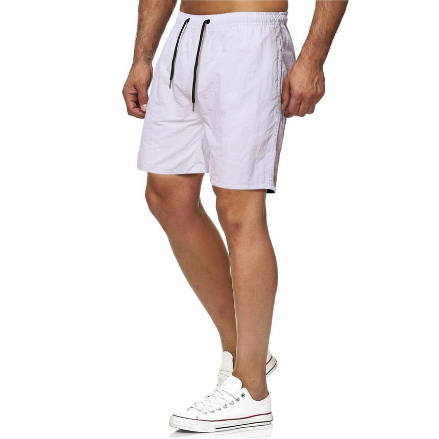 Drawstring Waist Plain Shorts Product Image