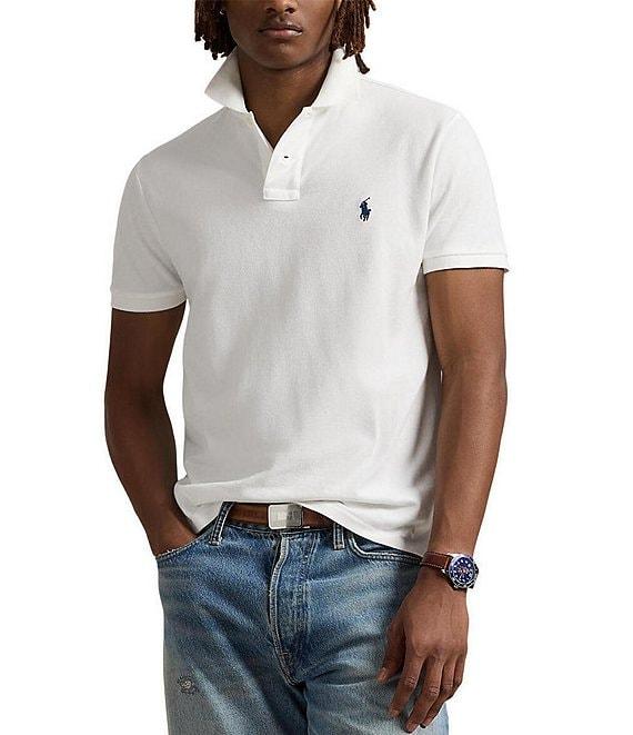 Polo Ralph Lauren Custom Slim Fit Solid Mesh Polo Shirt Product Image