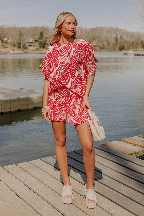 Vacay Bliss Shift Top in Hot Pink Product Image