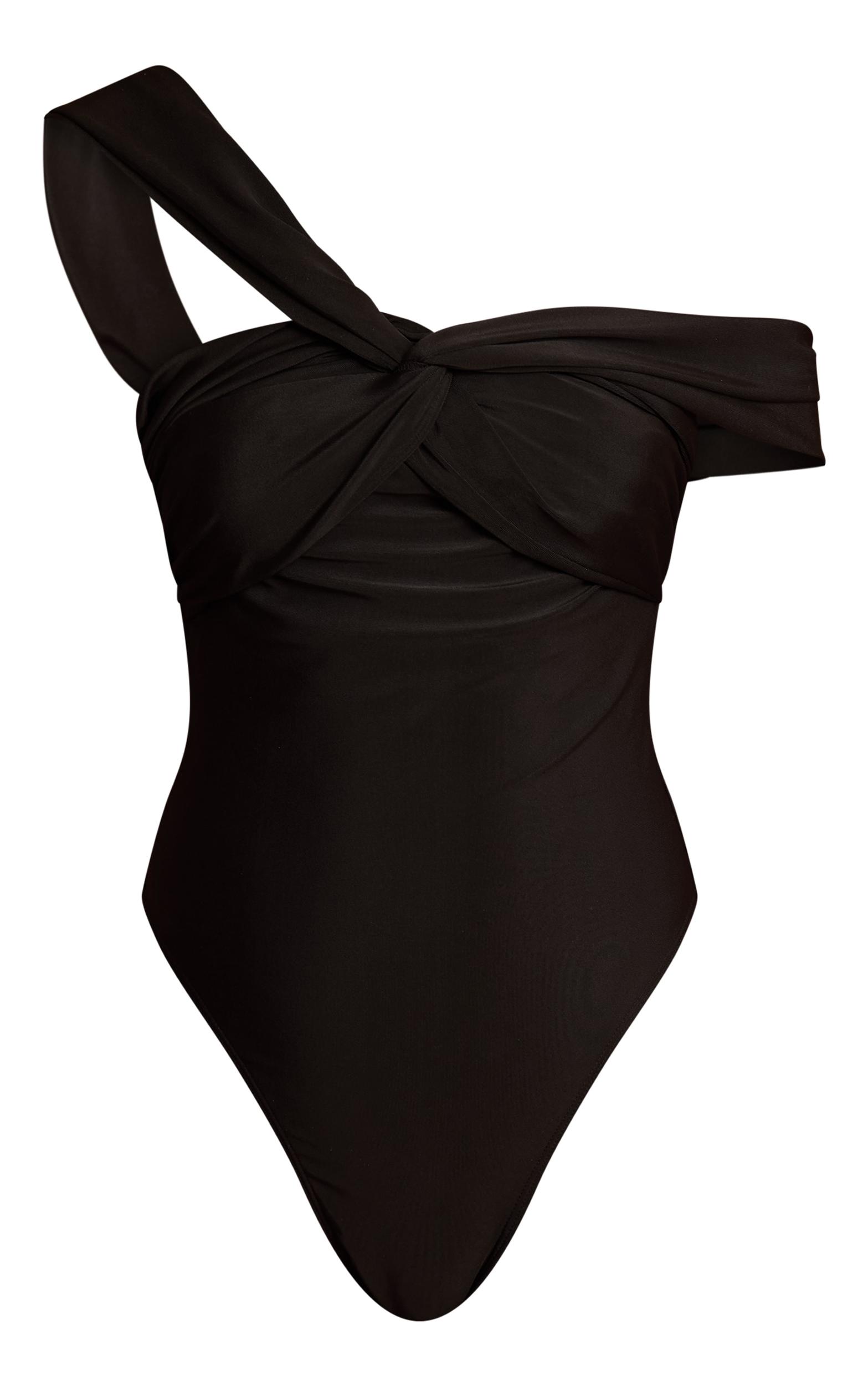 Black Ruched Bust Swimsuit Product Image