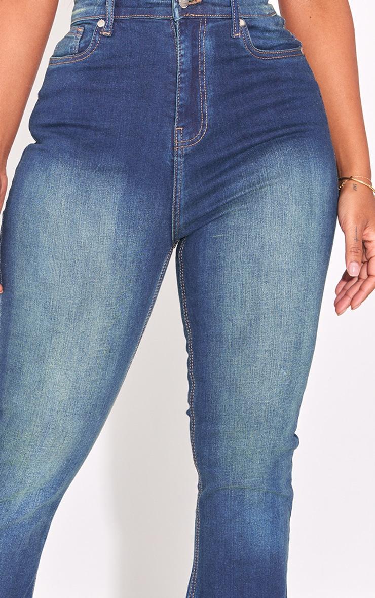 Shape Vintage Wash High Waist Skinny Flared Jeans Product Image