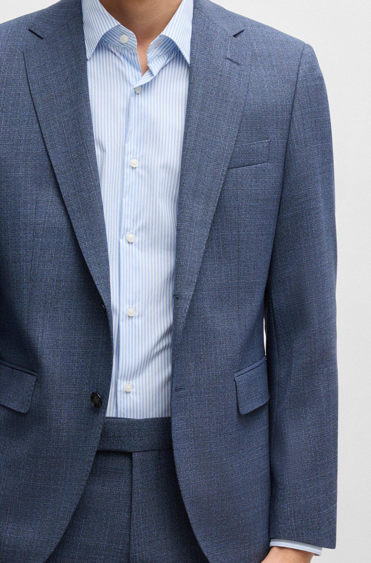 Slim-fit shirt in striped performance-stretch fabric Product Image