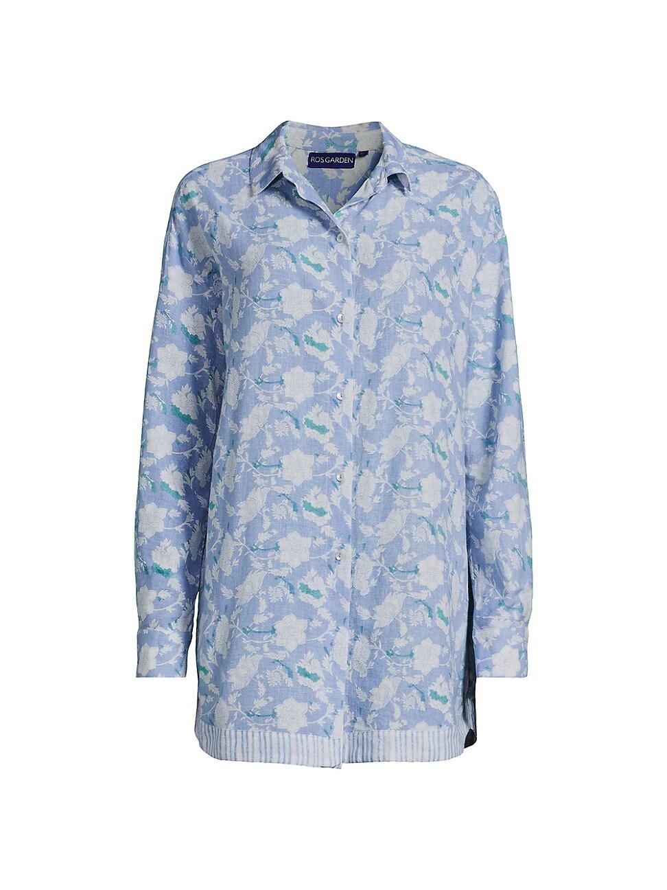 Womens Brisa Boyfriend Floral Cotton Top Product Image