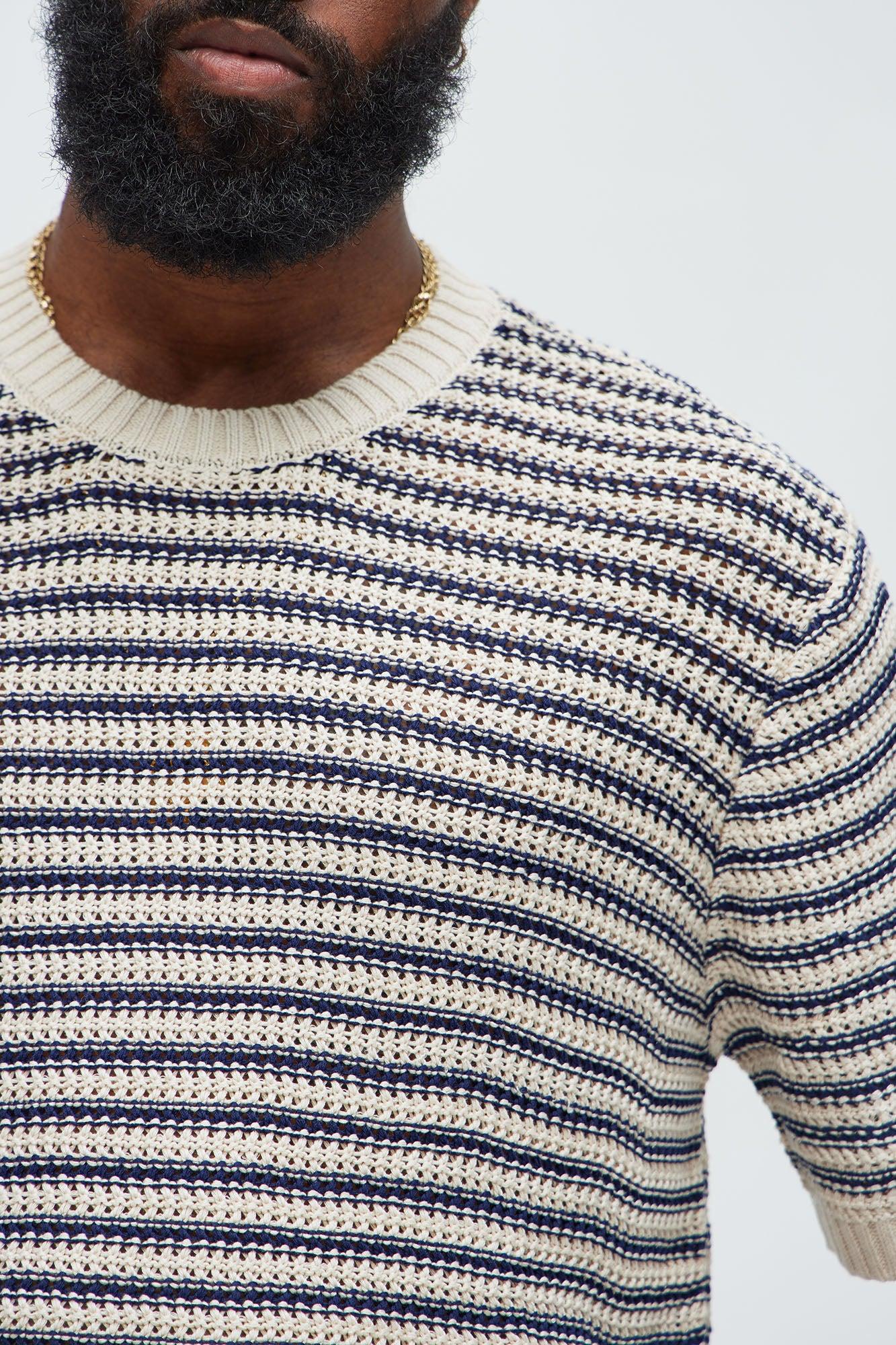 Westville Knitted Stripe Tee - Cream/combo Product Image
