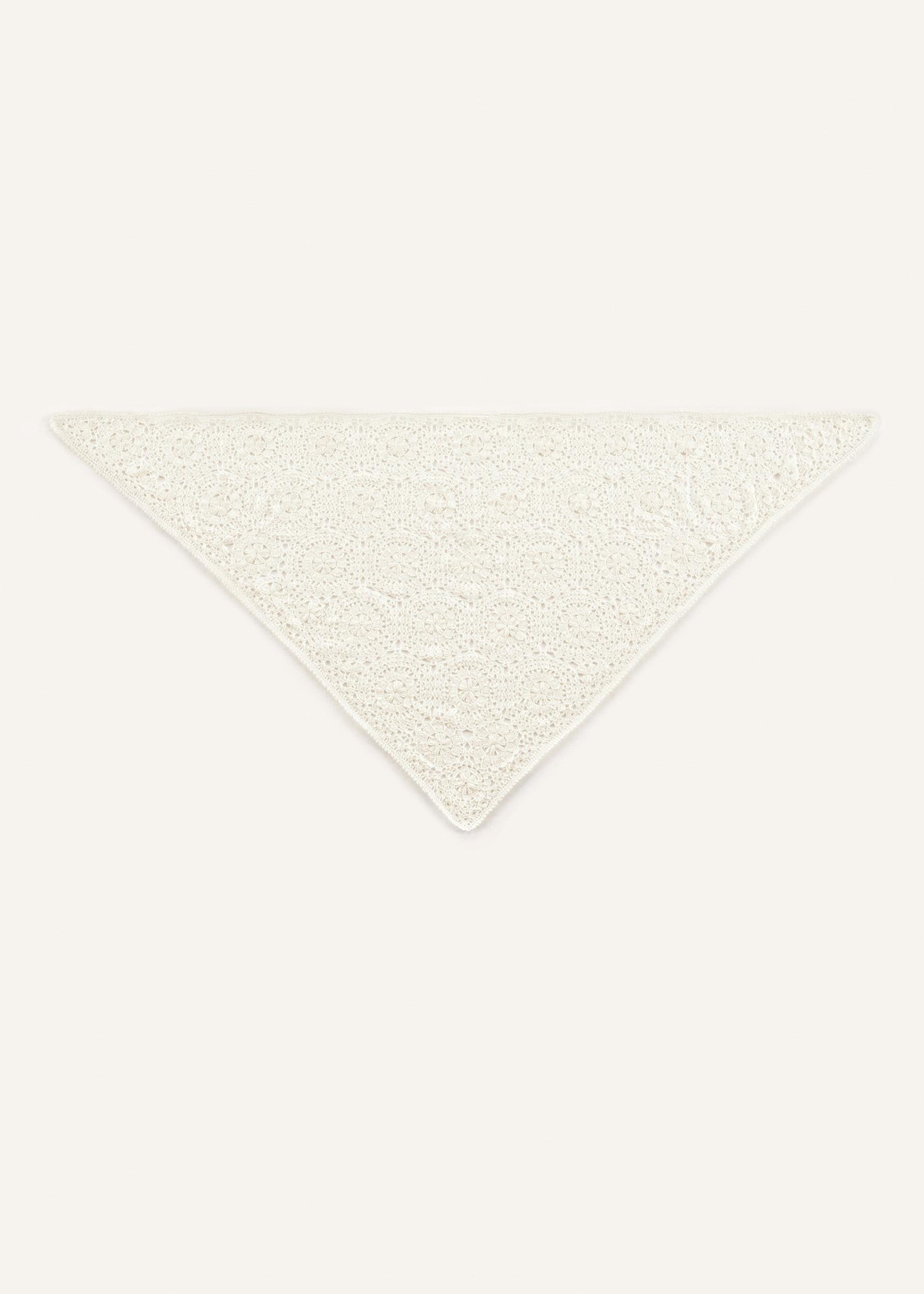 Crochet scarf in cream Product Image