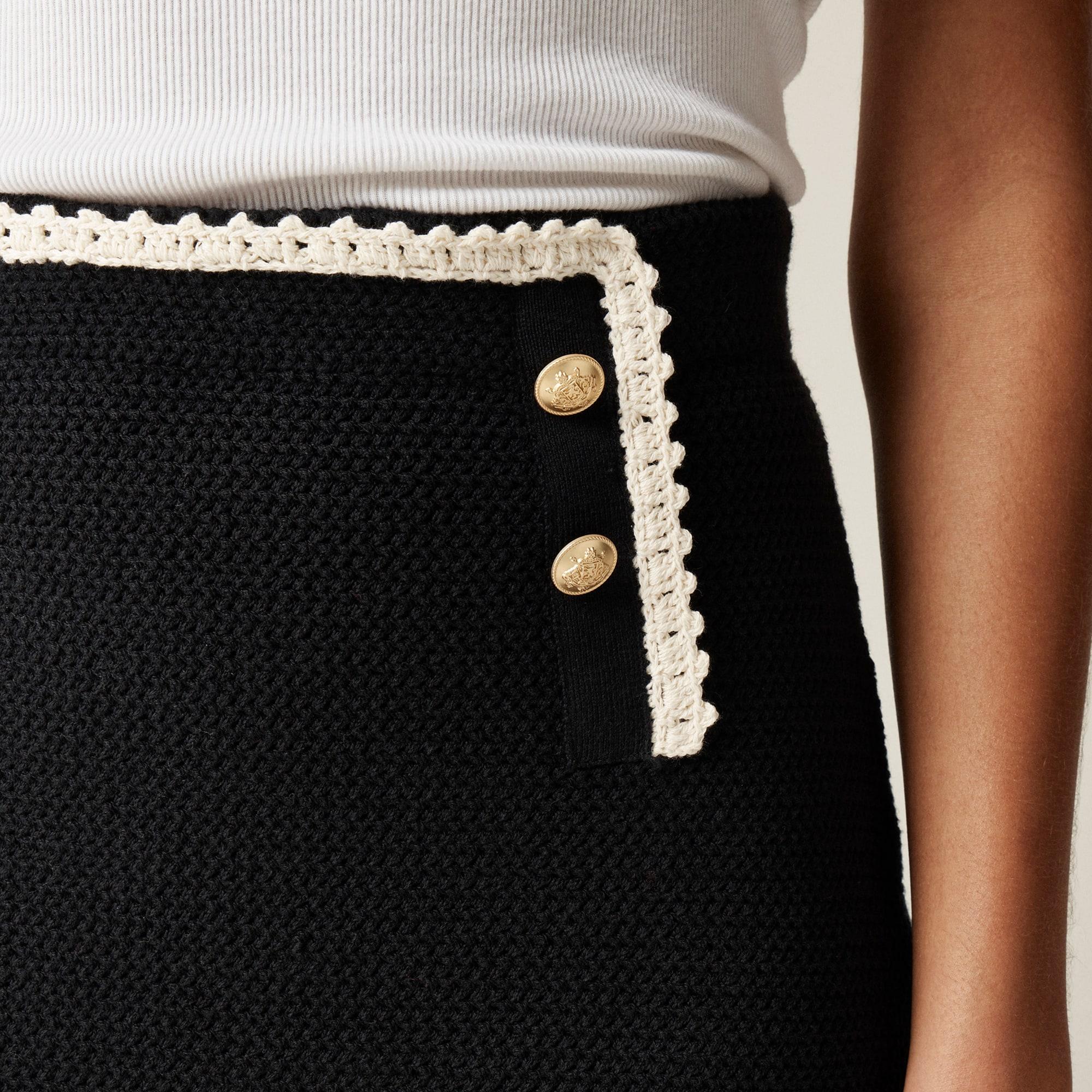 Crochet mini skirt with contrast trim Product Image