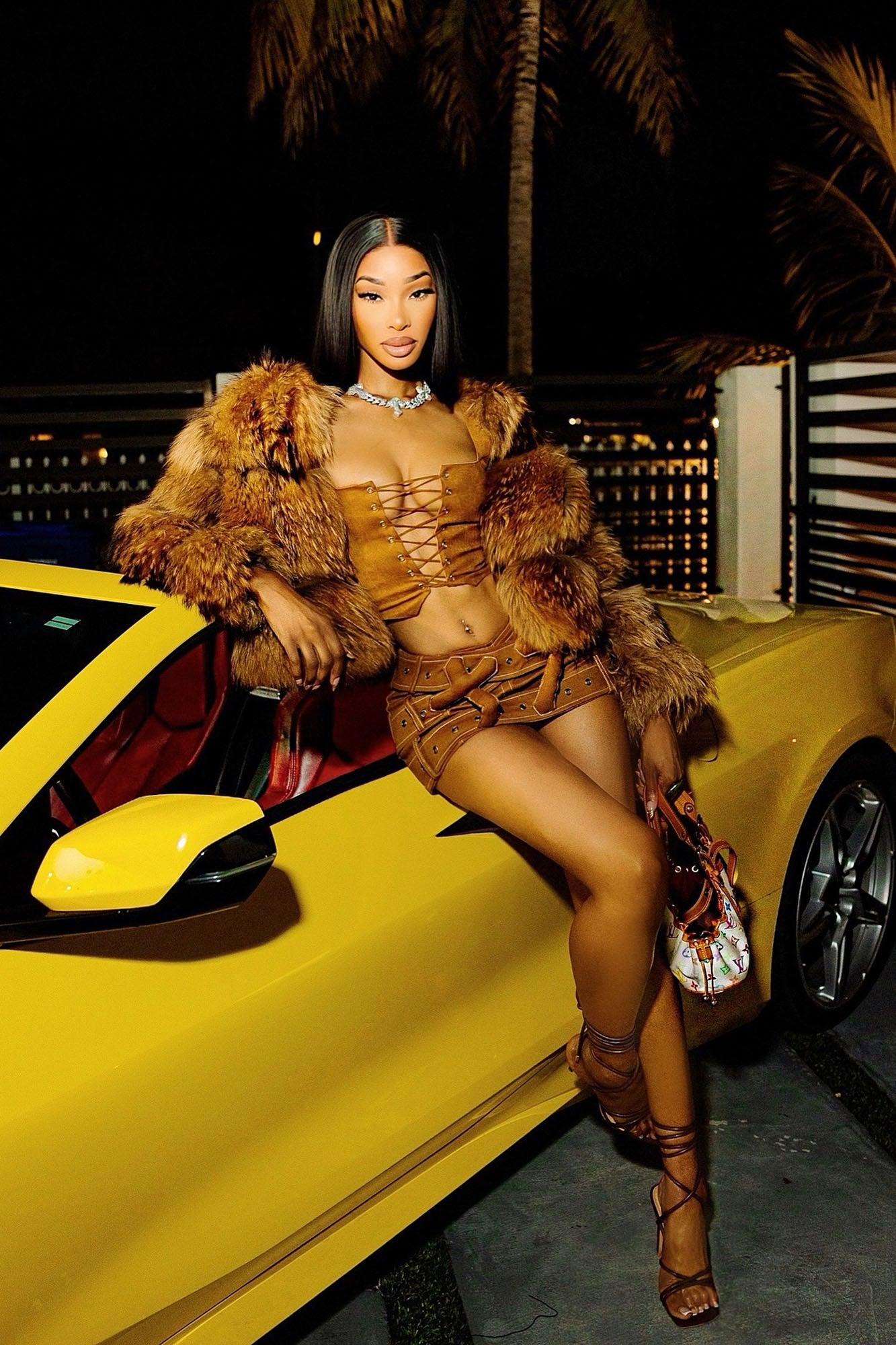 Perfect Affair Faux Leather Top - Brown Product Image