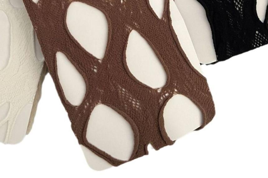 Plain Cutout Fishnet Tights Product Image