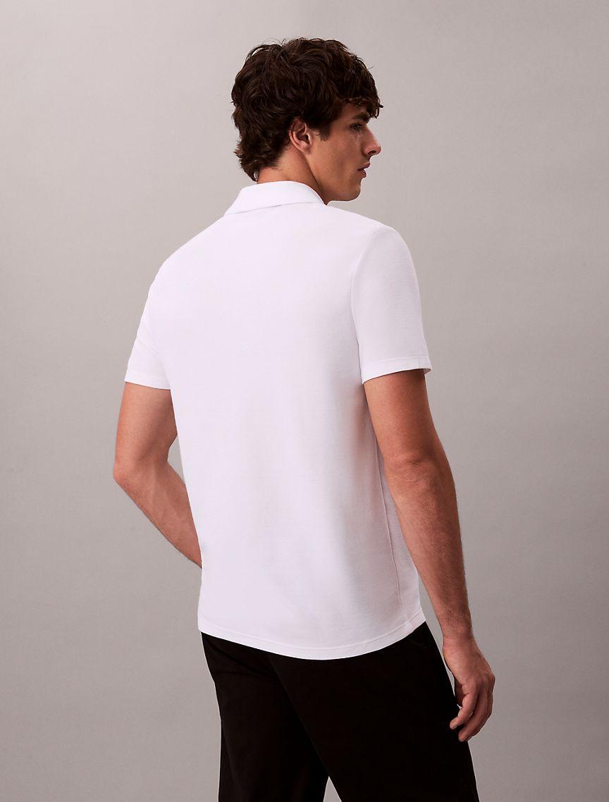 Contrast Piping Quarter Zip Polo Shirt  Product Image