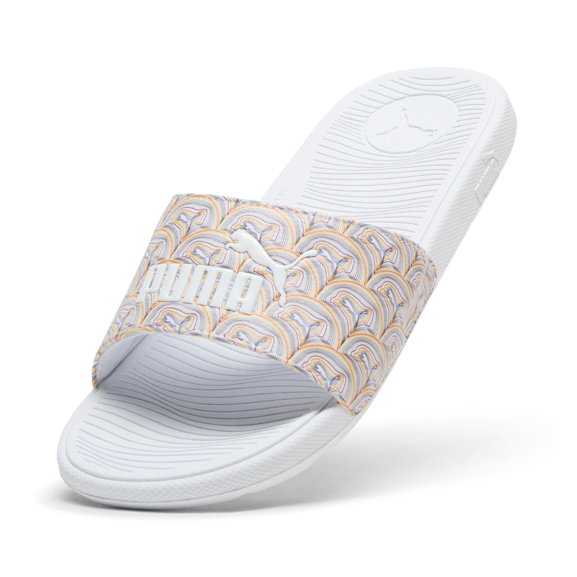 PUMA Cool Cat 2.0 Pride Women's Slides in White Product Image