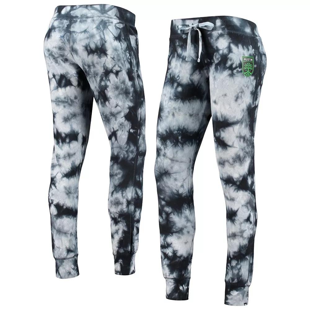 Women's 5th & Ocean by New Era Black Austin FC Tie-Dye Pants, Size: XL, Afc Black Product Image