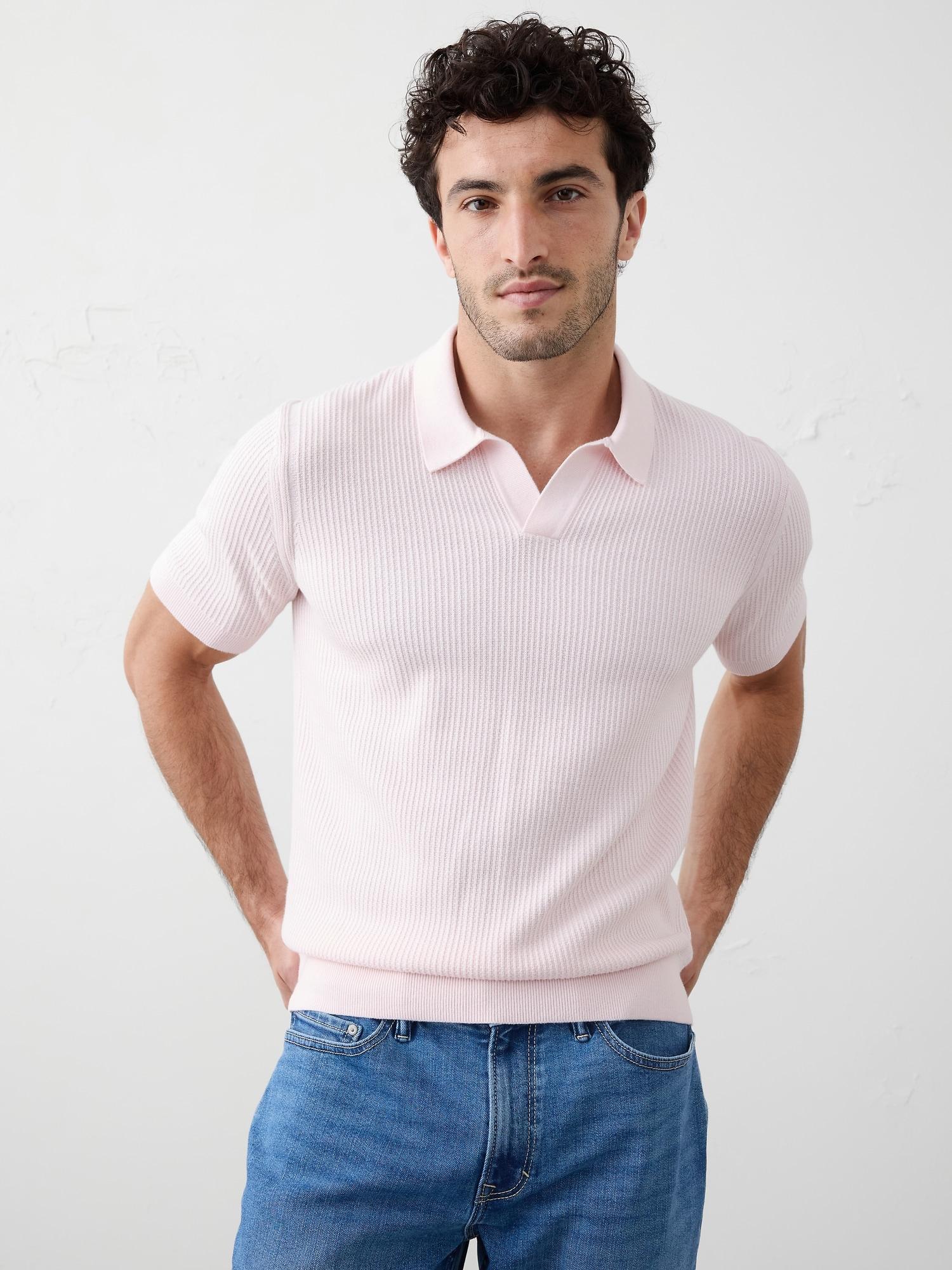 Refined Johnny-Collar Polo Product Image