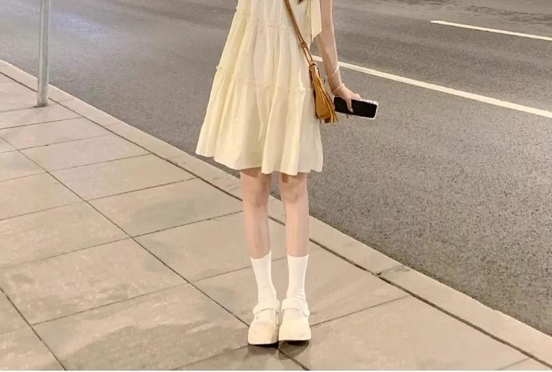 Sleeveless Plain Sundress Product Image