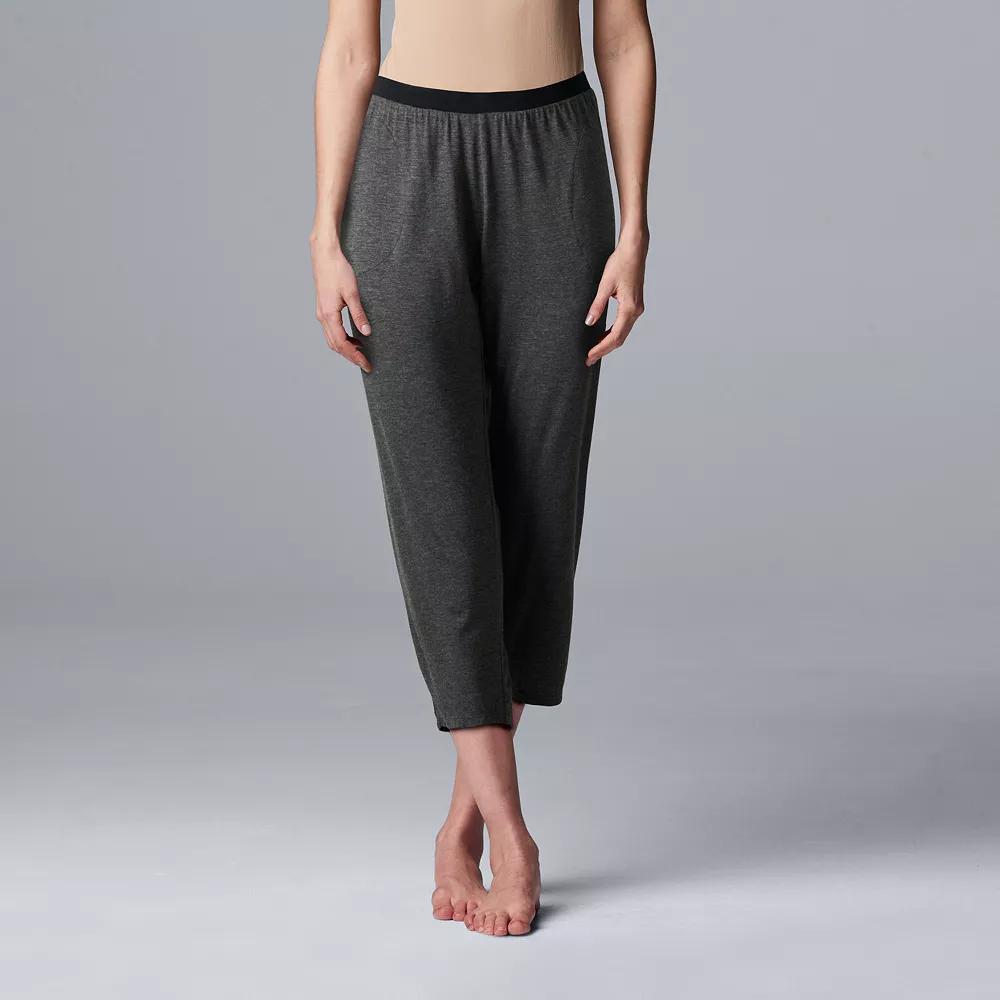 Women's Simply Vera Vera Wang Basic Luxury Pajama Capri Pants,  Product Image