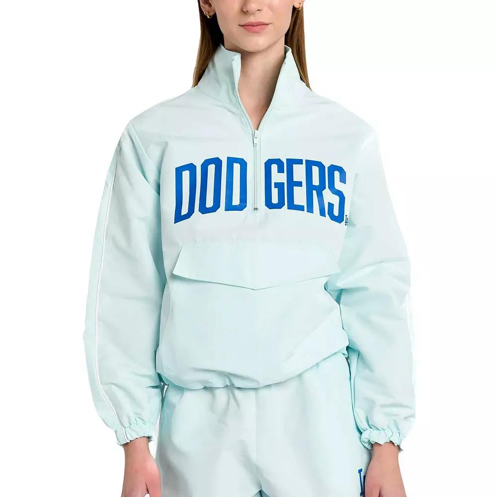 Women's Lusso Light Blue Los Angeles Dodgers Parker Half-Zip Jacket,  Product Image