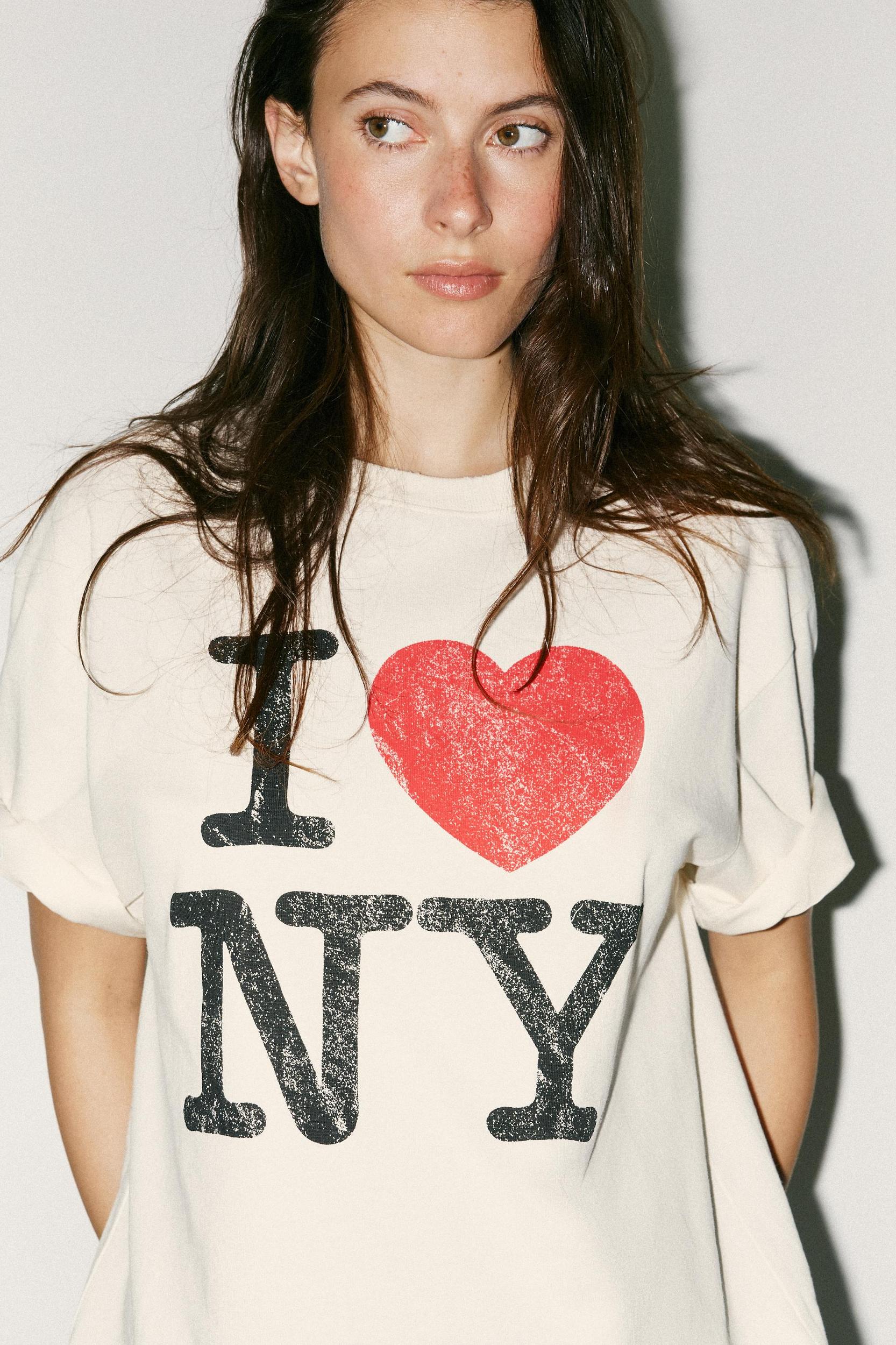 NY® WASHED EFFECT T-SHIRT Product Image