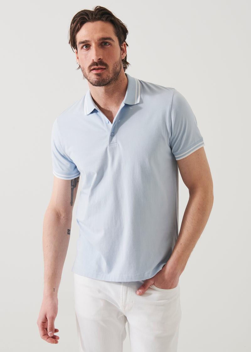 Patrick Assaraf Iconic Tipped Buttoned Polo Product Image