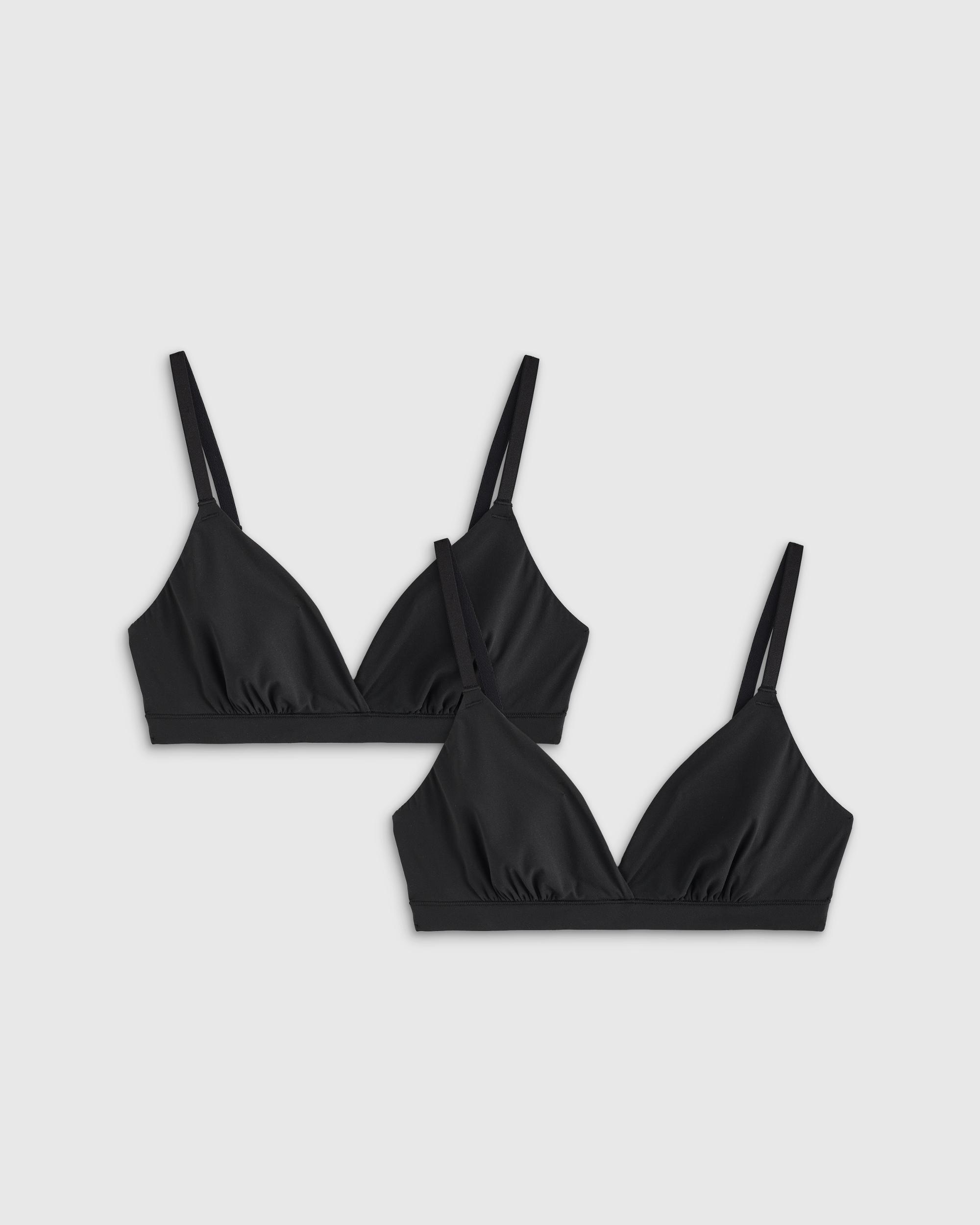 Quince | Women's Second Skin Crossover Bralette Nylon/Spandex Product Image