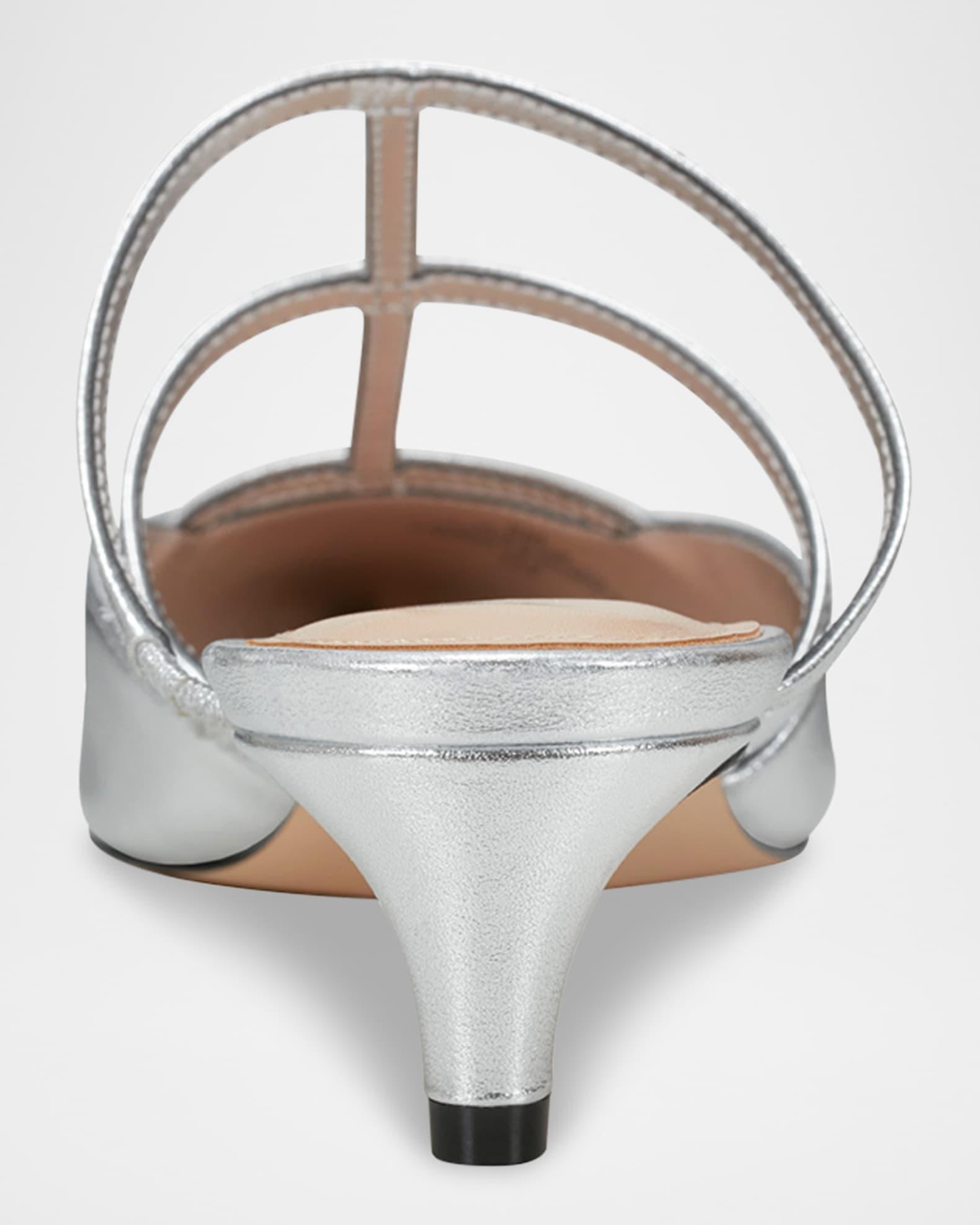 Kodie Leathe T-Strap Mule Pumps Product Image