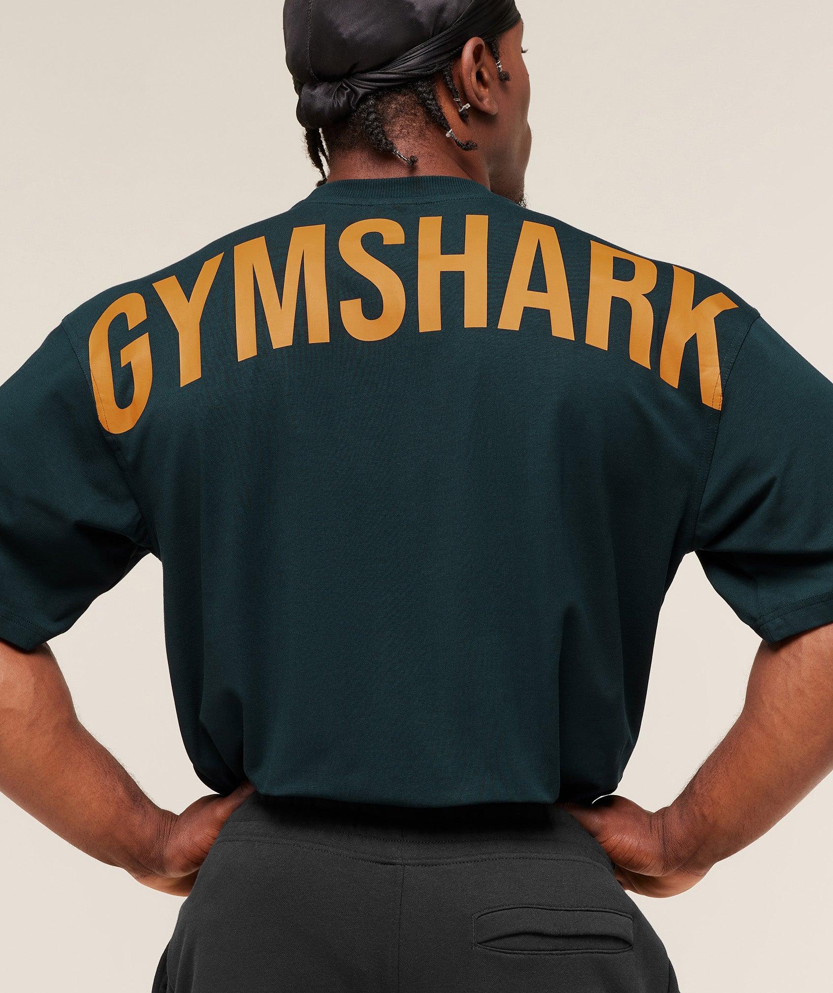 Gymshark Power T-Shirt - Deep Petrol Blue Male Product Image