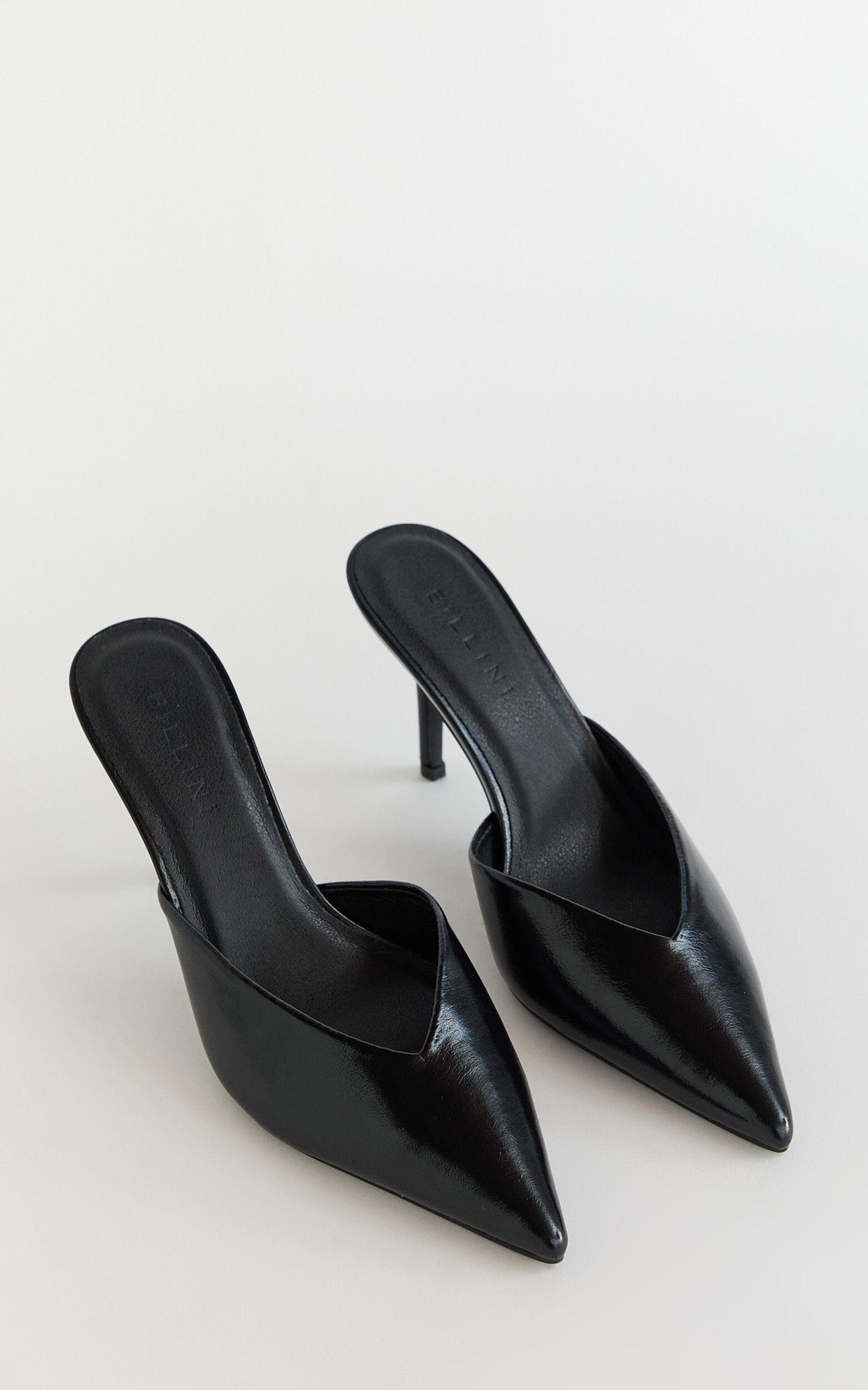 Billini - Karey Heels in Black Shine Product Image