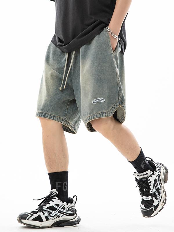 Men's Casual Loose Denim Shorts Product Image