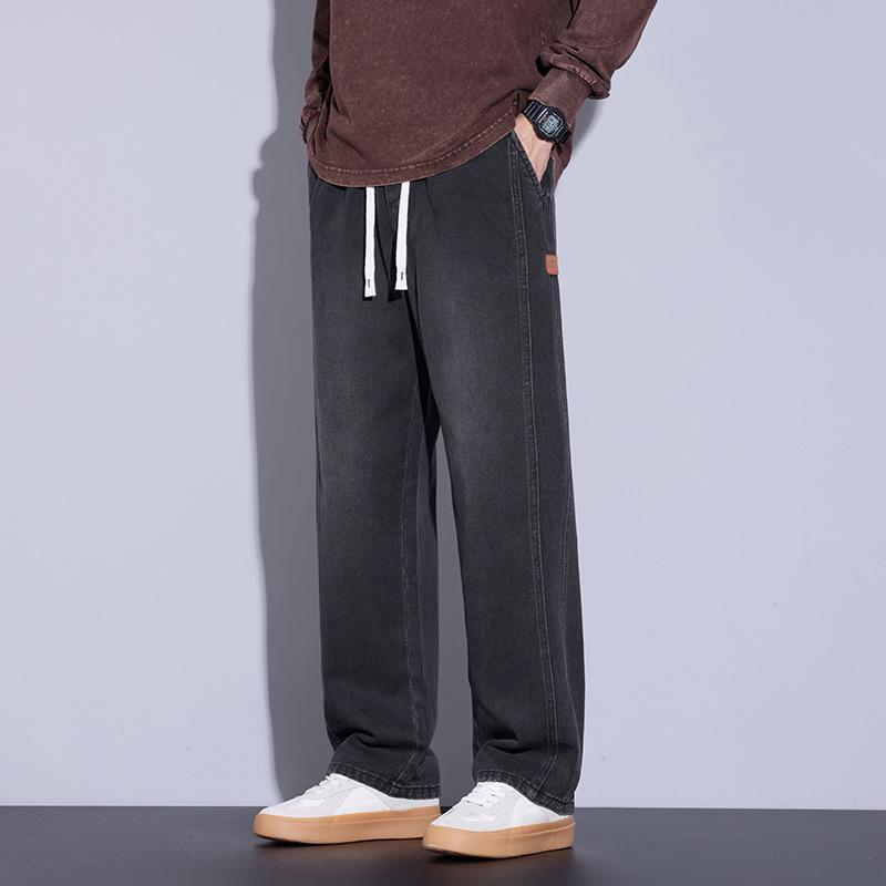 Sopula Men's Trendy Brand Clean Fit Patchwork Straight Jeans Product Image