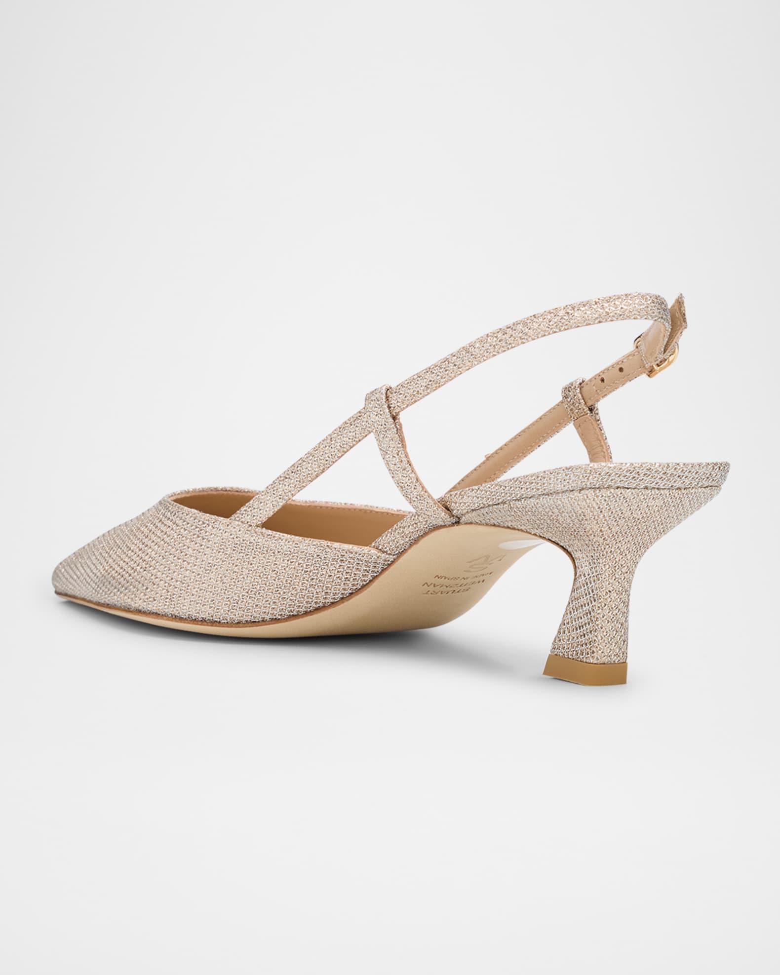 Vinnie Metallic Kitten Slingback Pumps Product Image