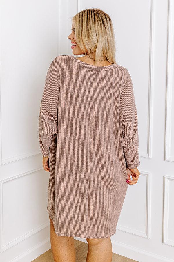 Casual Chats Shift Dress In Hazelnut Curves Product Image
