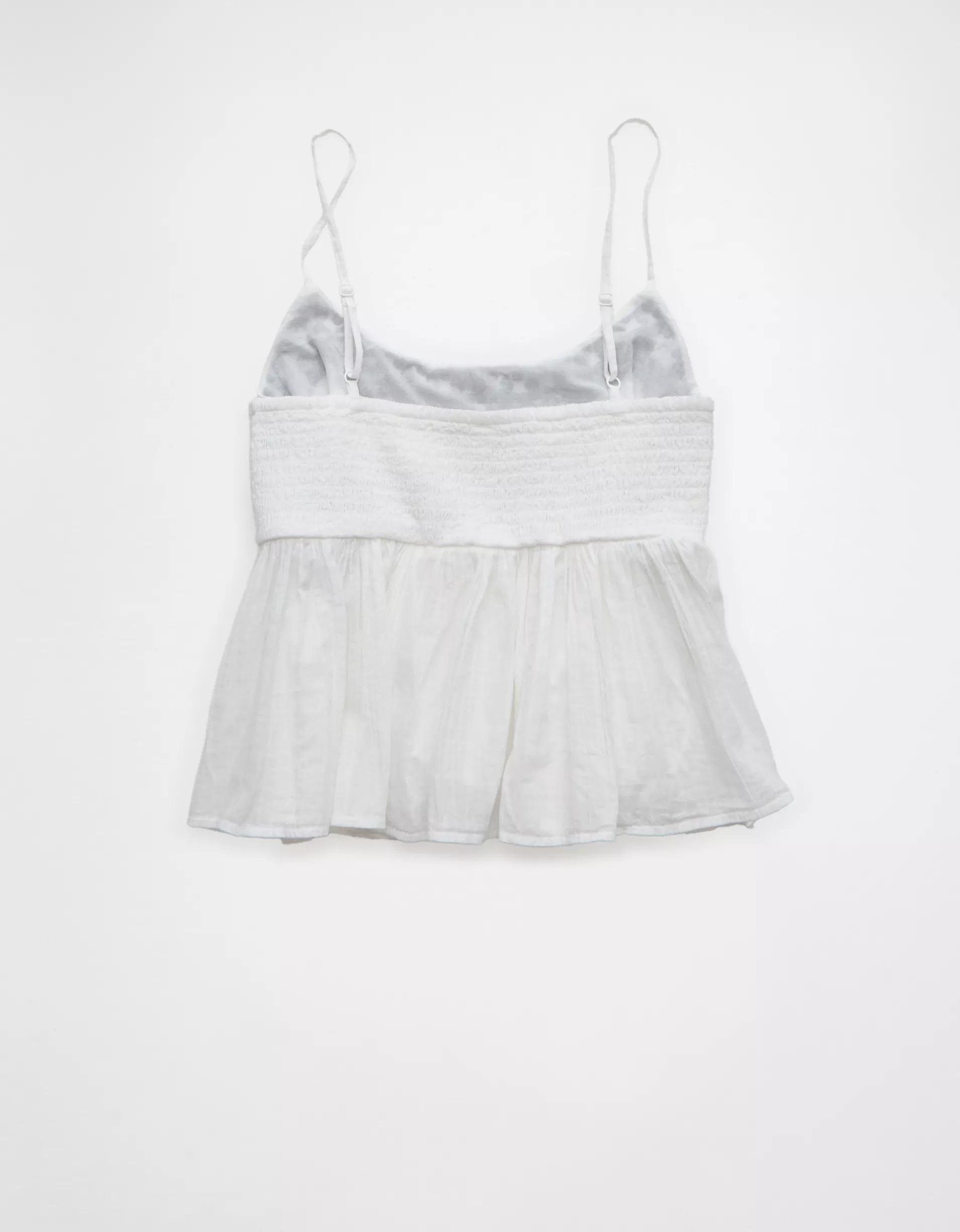 AE Embroidered Babydoll Tank Top Product Image