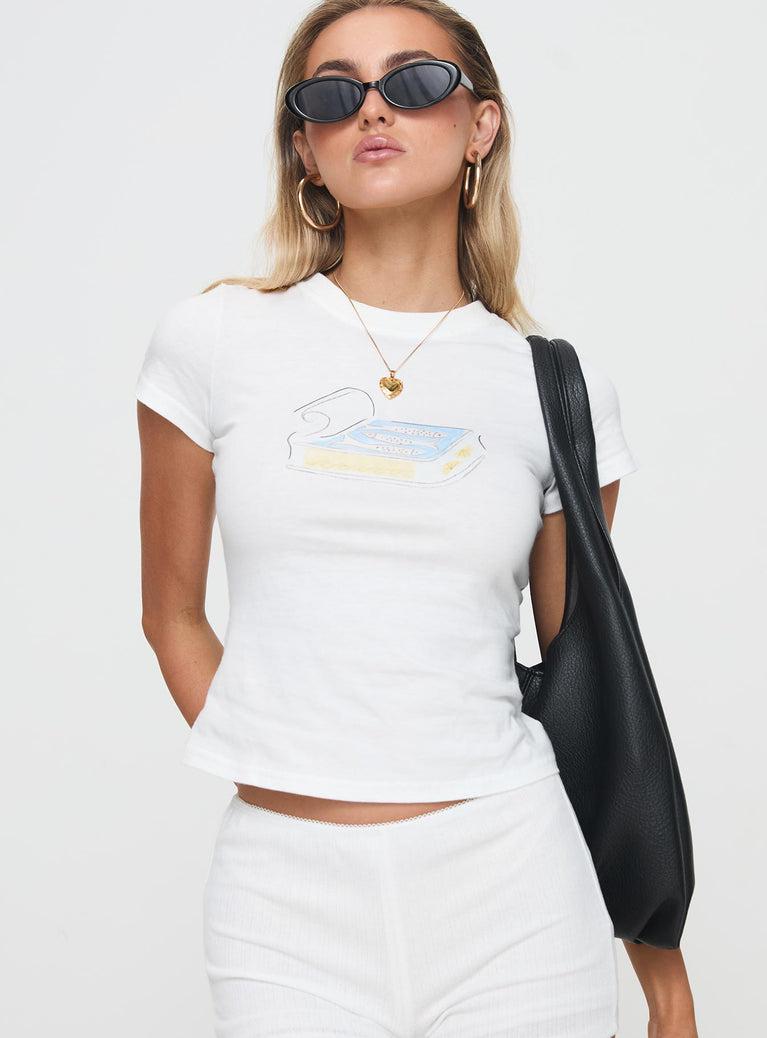 Sardine Tee White Product Image