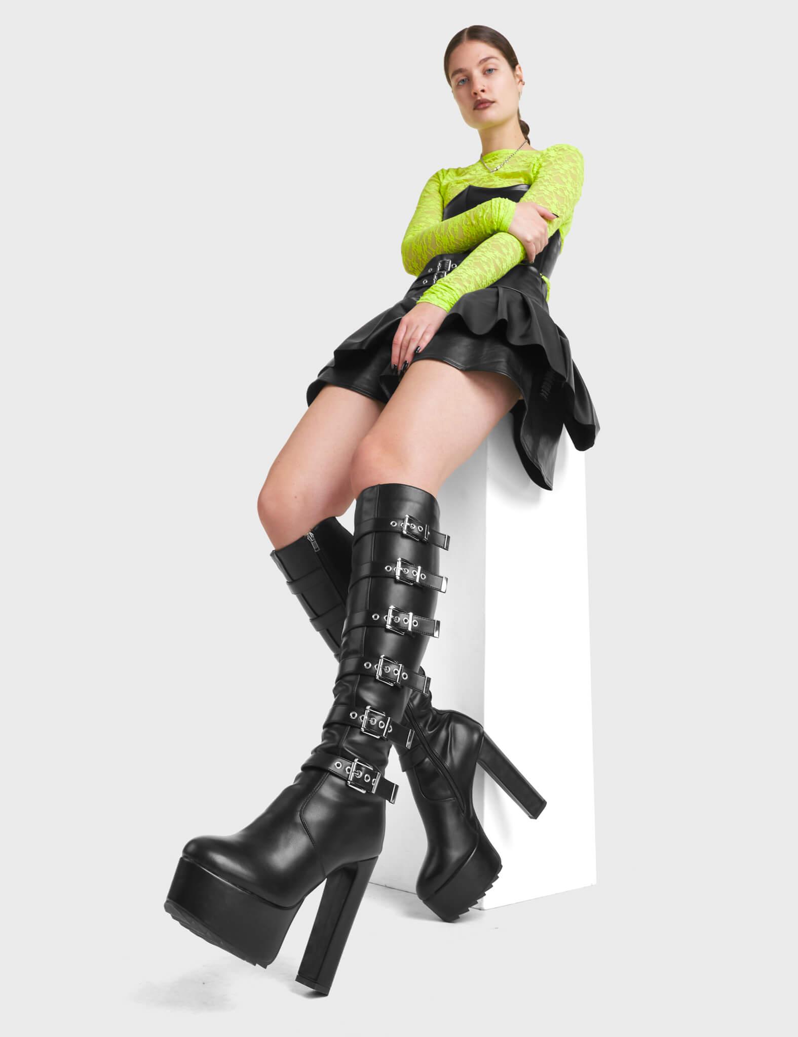 Direct Platform Knee High Boots Product Image